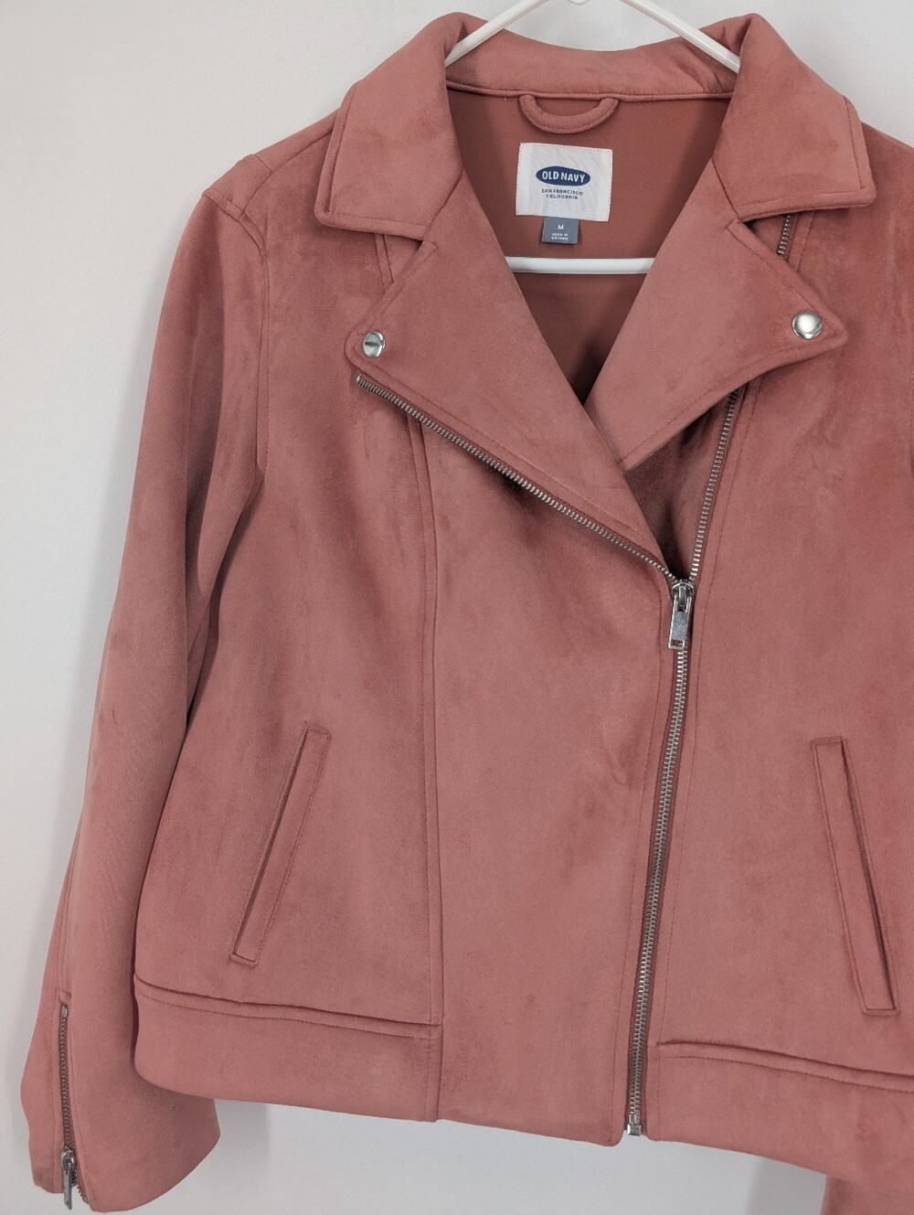 Old Navy Soft Suede Moto Jacket Size Medium In Great Condition !!!! - Picture 3 of 12